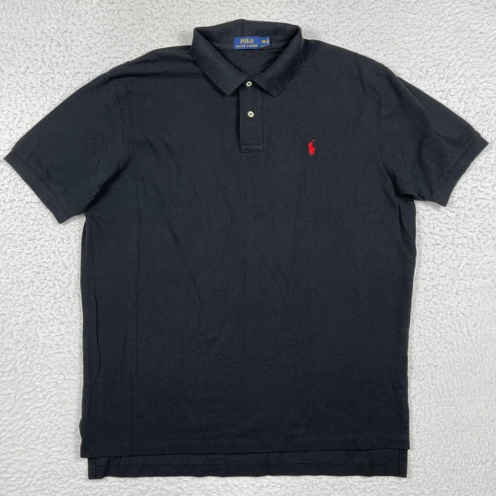 Polo Ralph Lauren Polo Shirt Mens XXL Black Red Pony Classic Preppy Old Money